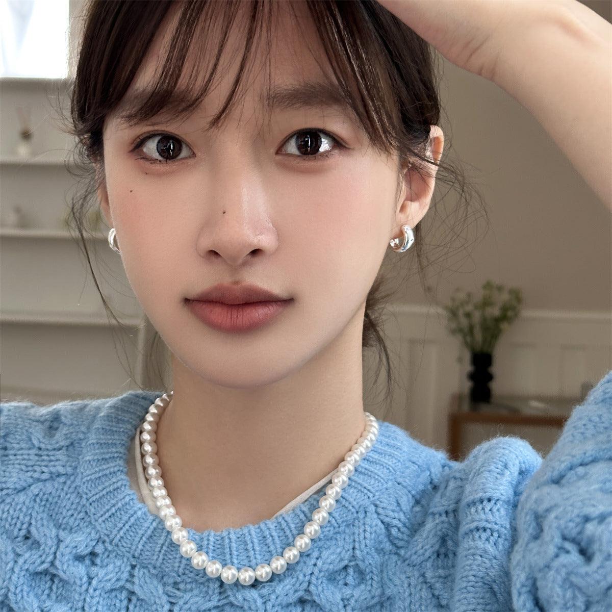 C廠-925銀針星星鋯石耳環女時尚百搭高級感耳圈精緻溫婉ins氣質耳飾「EH-3434」25.03-4