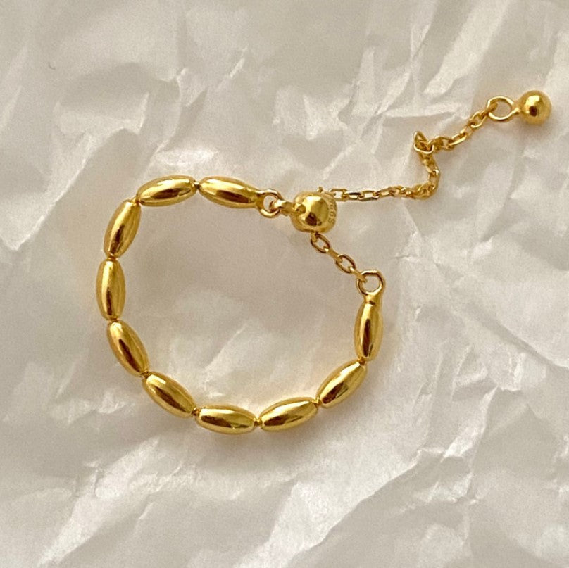 F廠-韓國韓版極簡925純銀 簡約ins潮人同款 橄欖珠戒指「J1621」25.12-1