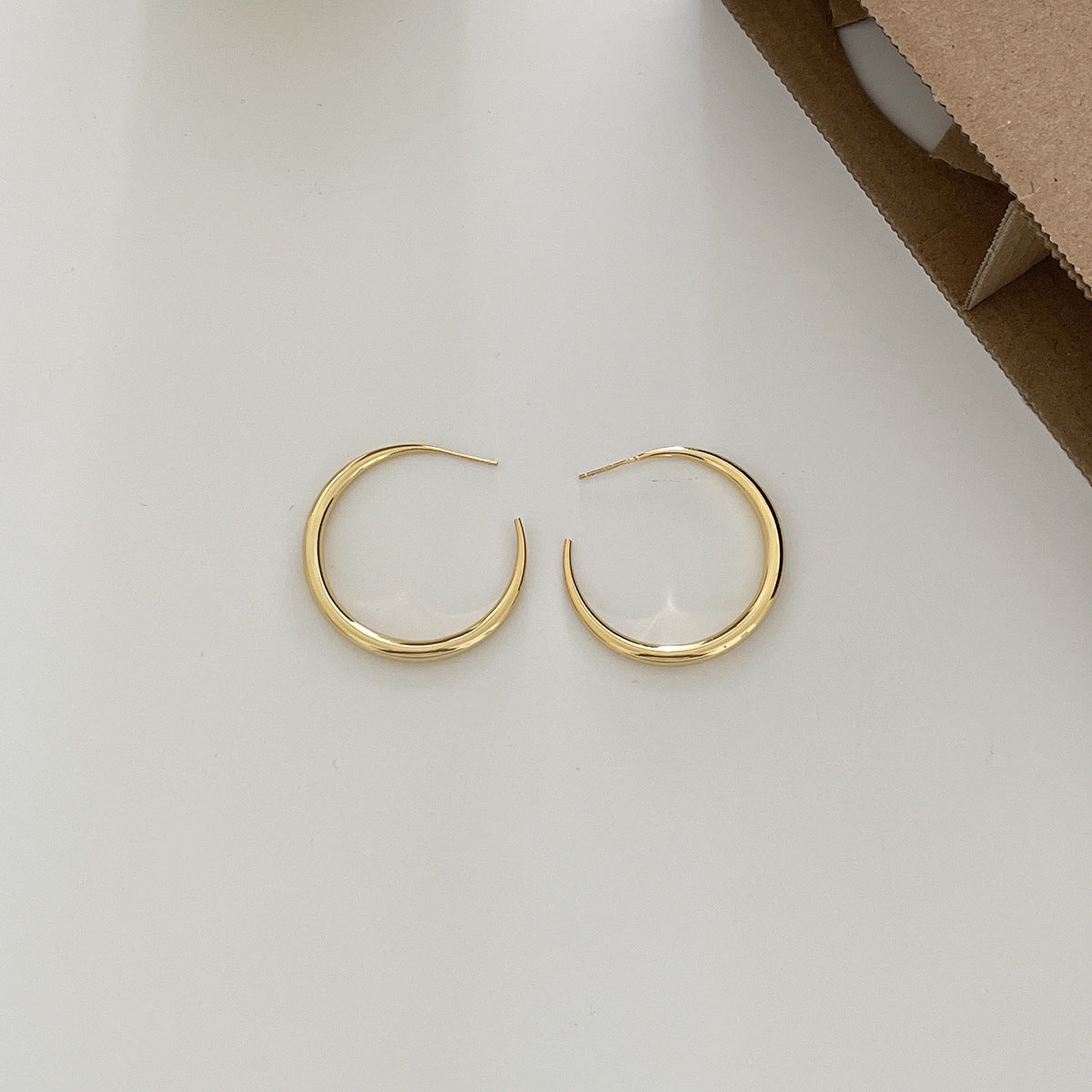 C廠-歐美冷淡風誇張大圓圈耳環輕奢小眾氣質銀針耳釘網紅同款秋冬耳飾「EH-4183」25.11-1