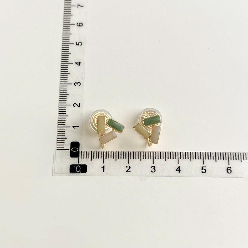A廠-玫瑰花耳夾款 電鍍真金加厚保色雙層蚊香盤 花系列無耳洞耳飾批發「EJ0203F」25.02-3