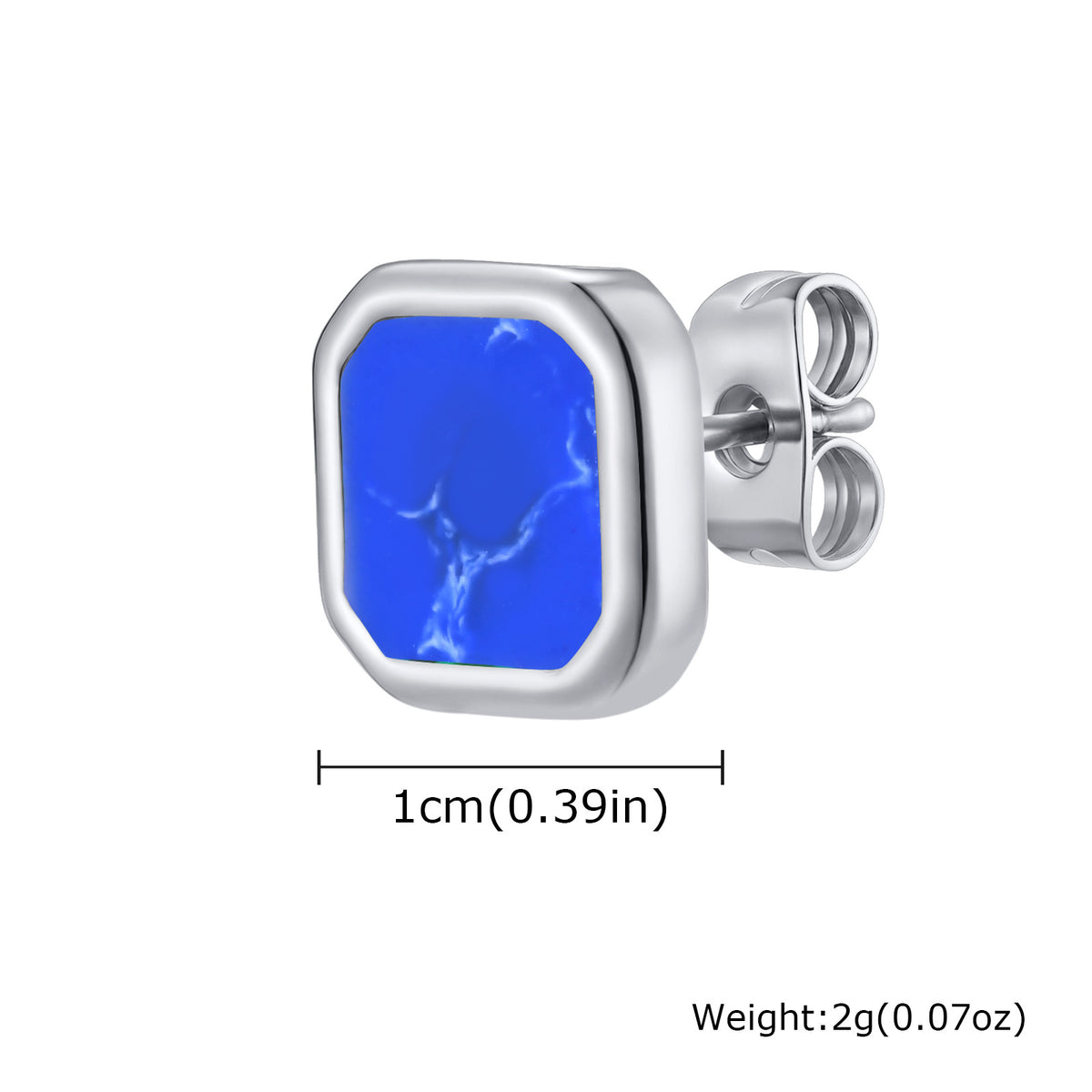 G廠-不鏽鋼時尚簡約款方形貝殼男女耳釘金色百搭潮流耳環批發「ES-728」25.12-2