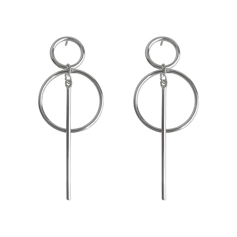 A廠-幾何高級感圓圈時尚個性冷淡風新款耳飾工廠耳環飾品「7114」25.11-3