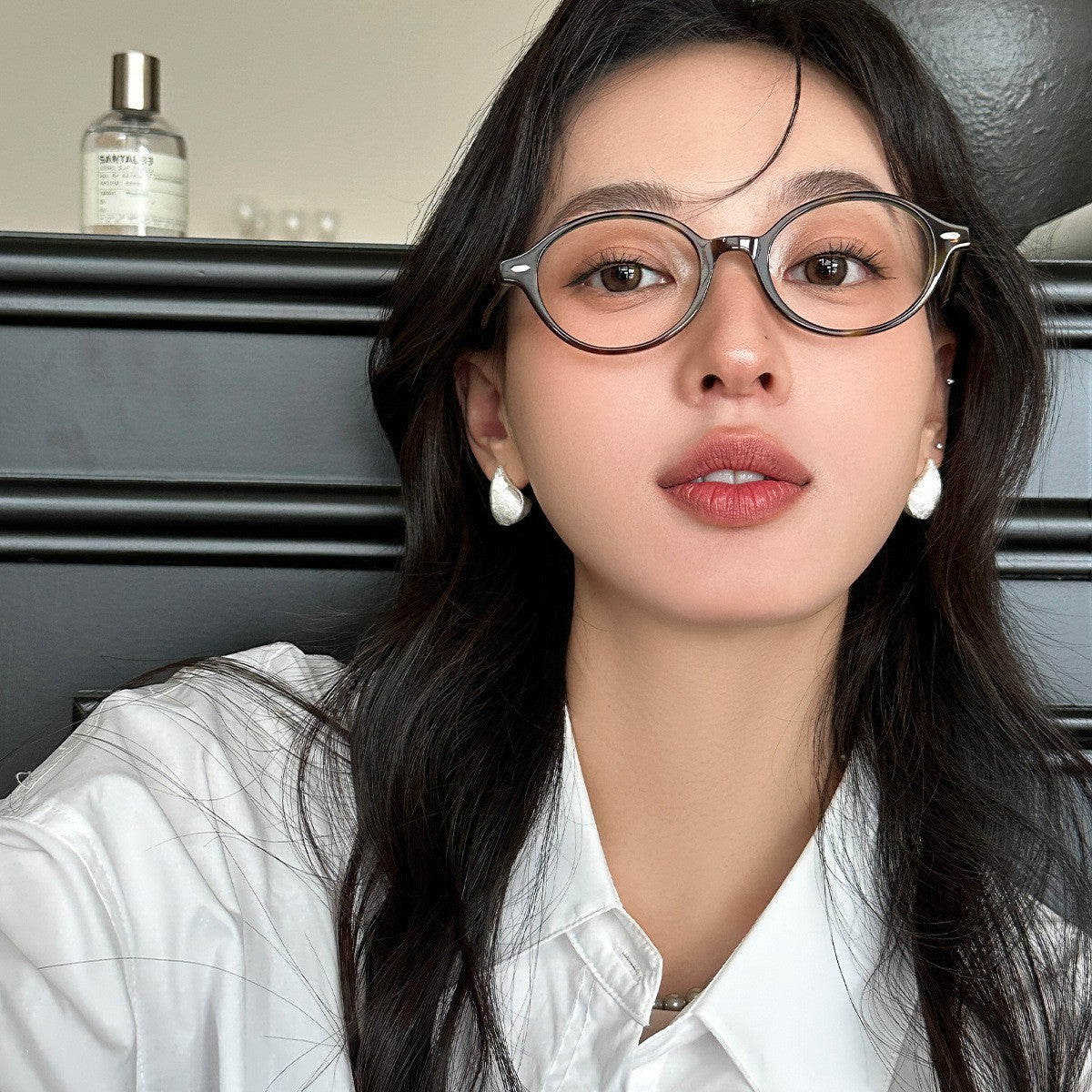 C廠-簡約大氣拉絲水滴銀針耳釘女秋冬復古時尚高級感氣質耳環輕奢耳飾「EH-3753」25.09-1