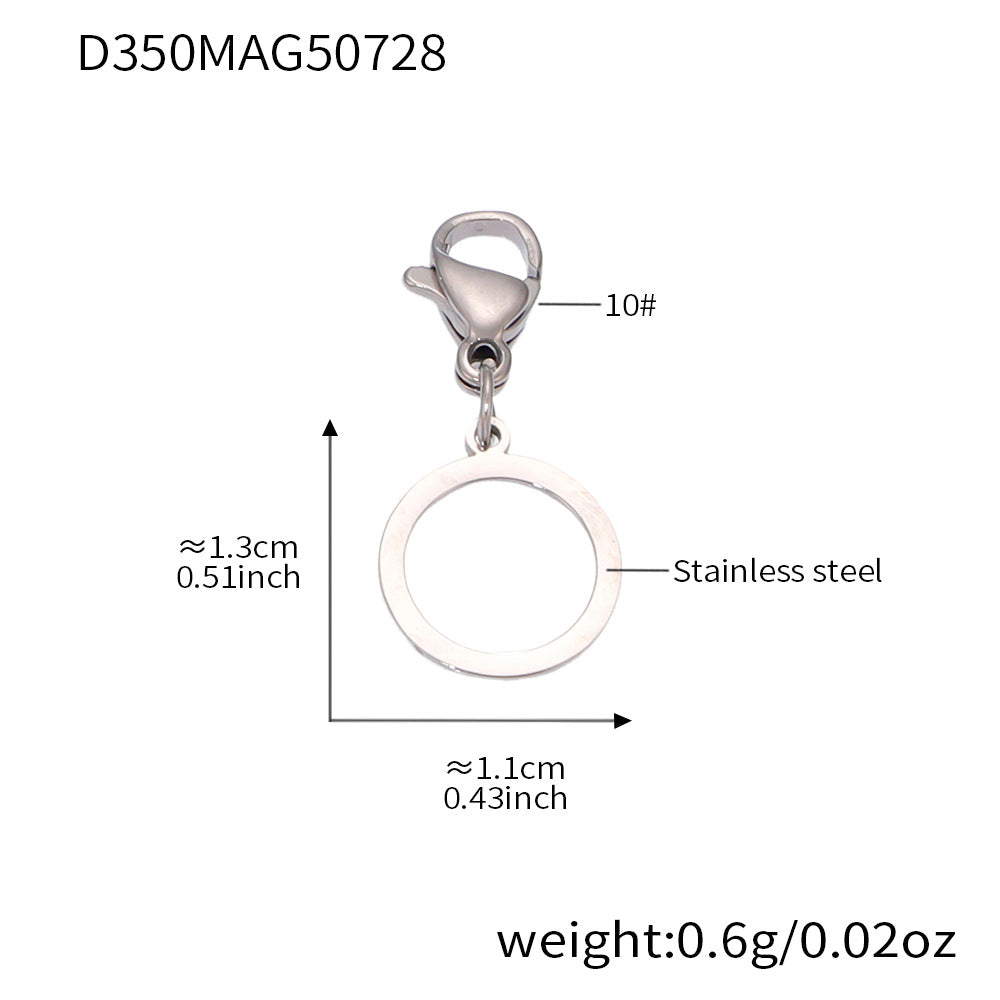 B廠-ins風小眾DIY圓圈鋯石手鍊不鏽鋼18K金女式手圈不掉色飾品「E424」25.08-1