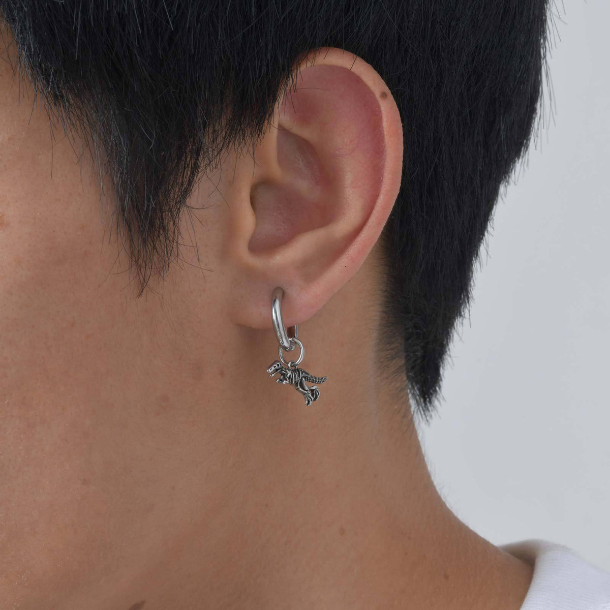 G廠-歐美流行飾品 男士個性潮流酷耳飾配飾不鏽鋼恐龍骨架耳環「ED-868」25.05-5