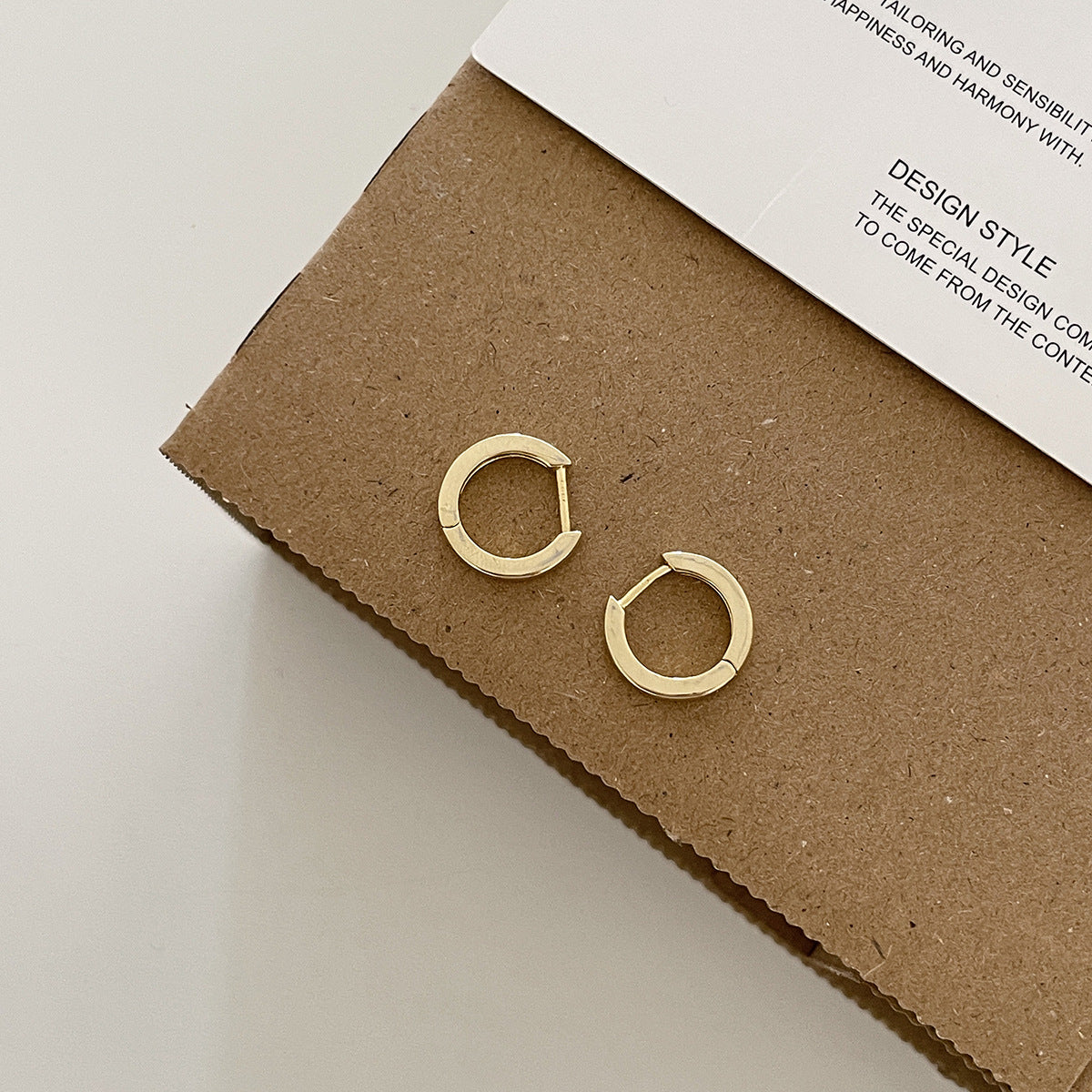 C廠-925銀針素圈直針耳環女秋冬時尚韓版高級感耳扣輕奢氣質百搭耳飾「EH-4169」25.12-1