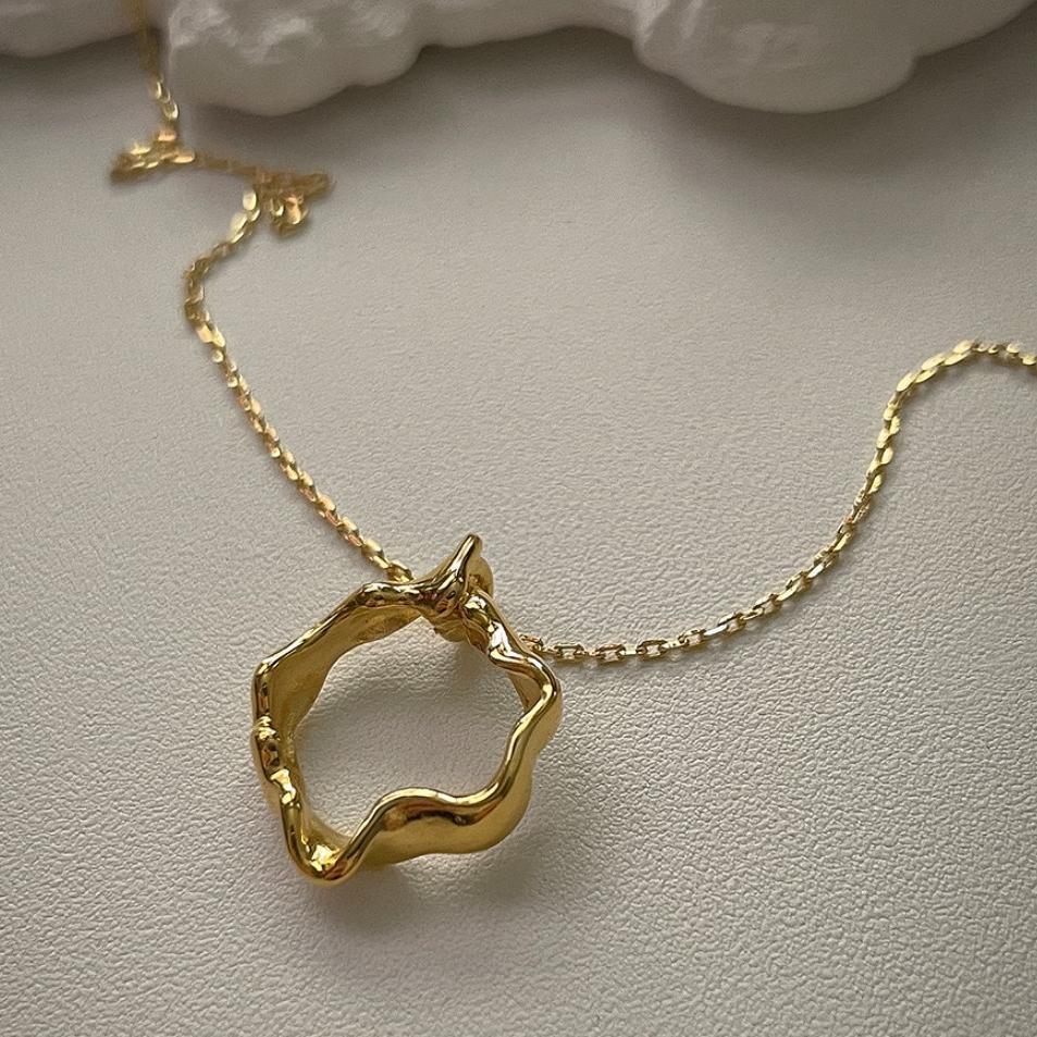 F廠-韓國韓版飾品925純銀幾何異形項鍊簡約小眾chic網紅項鍊「B823」25.07-2