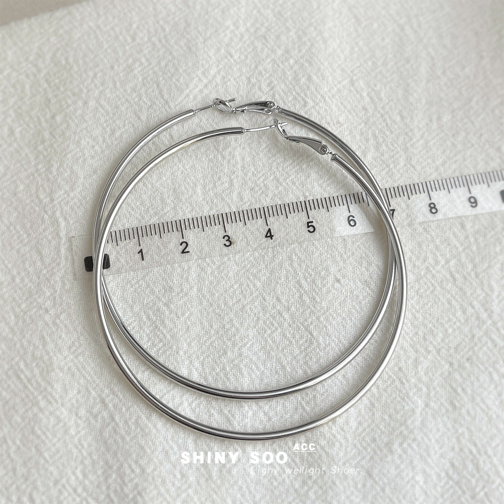 A廠-極簡主義時尚高級感簡約圓圈大耳環個性小眾ins冷淡風耳飾女 工廠「7120-7131」25.11-3