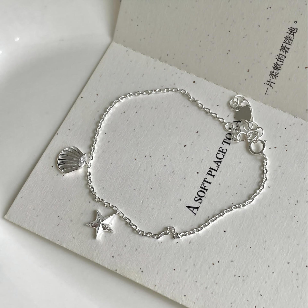 F廠-韓國韓國 S925純銀海星貝殼手鍊簡約INS小紅書幾何形手鍊「A393」25.11-3