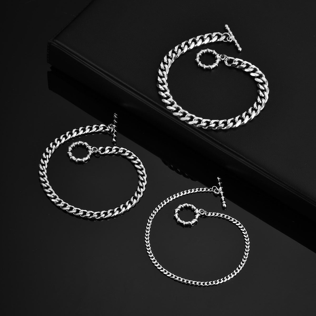G廠-男士時尚不鏽鋼磨鏈OT扣手鍊鏈寬3MM 5MM 7MM 飾品批發「BR-2569S」25.07-1