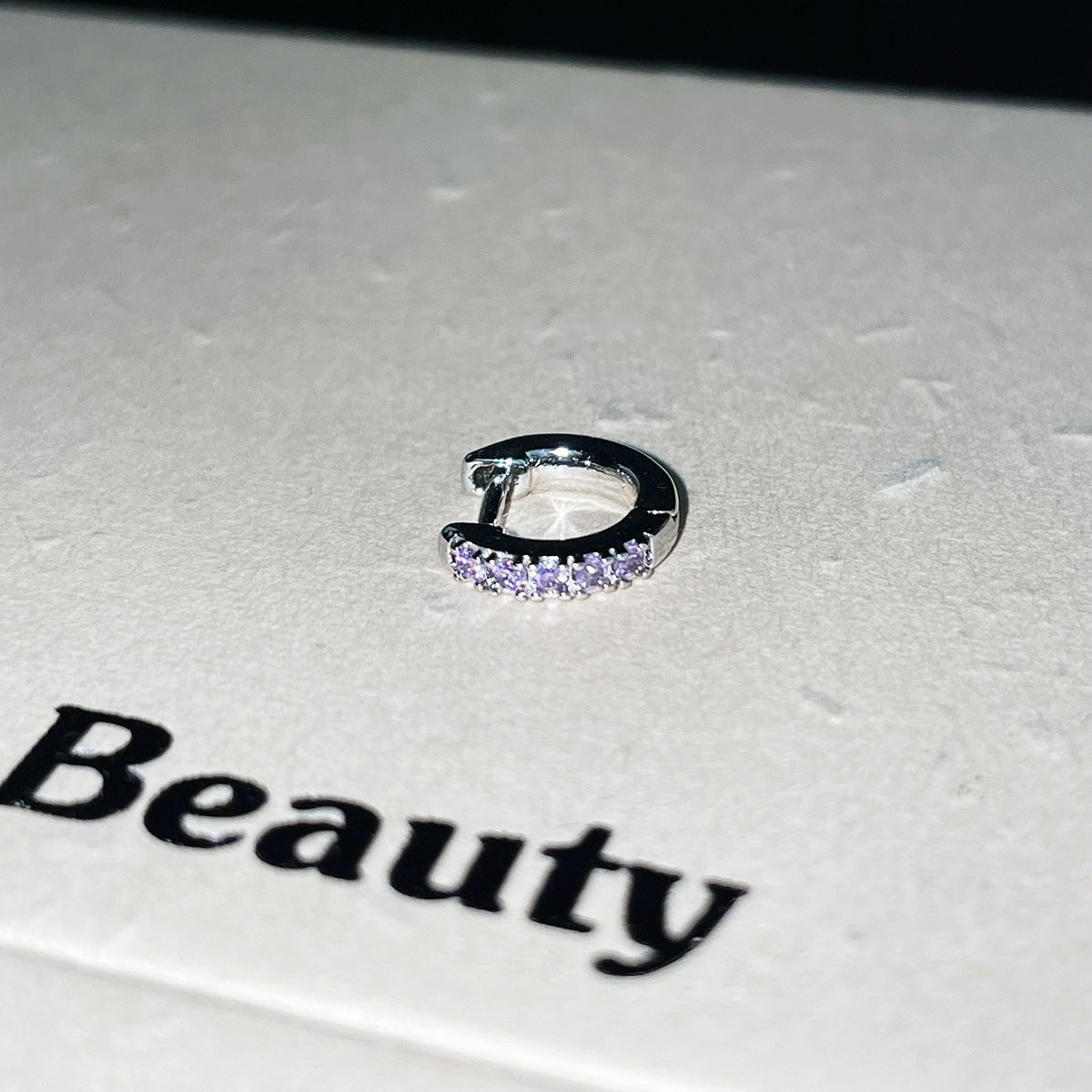 C廠-迷你精緻鈦鋼耳環女甜美多巴胺彩色鋯石耳骨圈小眾設計感高級耳飾「EH-4178」25.10-3