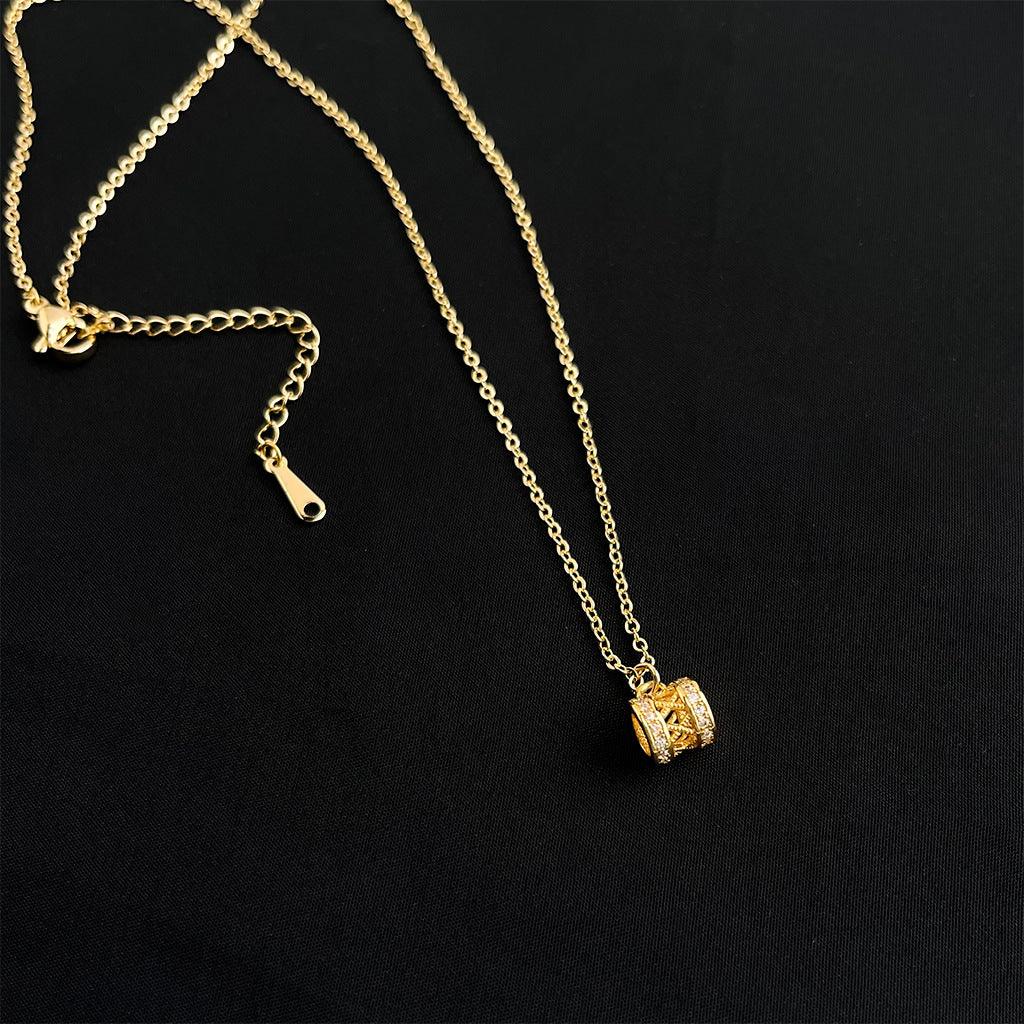 A廠-厚鍍真金保色！微鑲鋯石氣質甜美夏日新款小蠻腰項鍊高級感鎖骨鏈「5746-5750」25.04-2