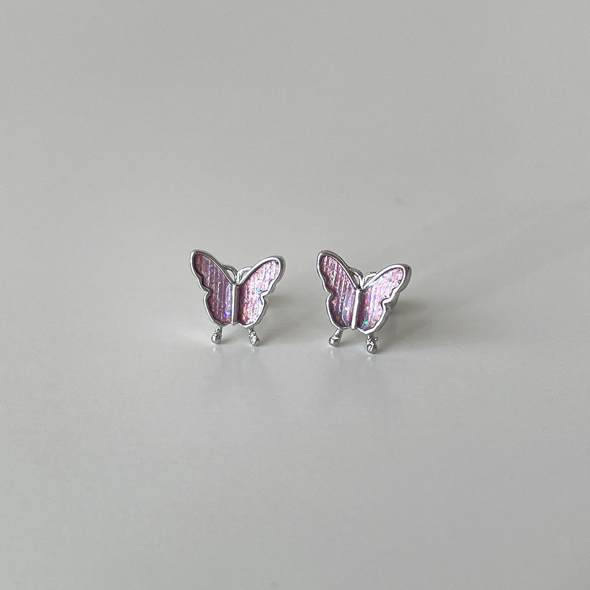 C廠-森系靈動蝴蝶耳釘女絕美夢幻甜美風銀針耳骨釘甜酷高級感秋冬耳飾「EH-4126」25.10-5