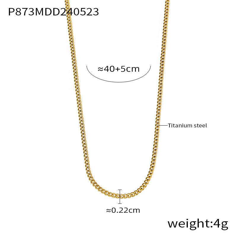 B廠-ins風玫瑰花鋯石吊墜鎖骨項鍊歐美輕奢不鏽鋼保色女生飾品「P668-P873」25.04-2