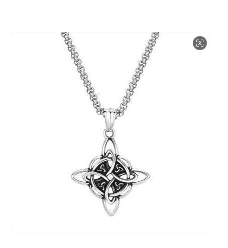 G廠-飾品男士INS 風不鏽鋼凱爾特結吊墜項鍊歐美跨境「PN-1945」25.10-5