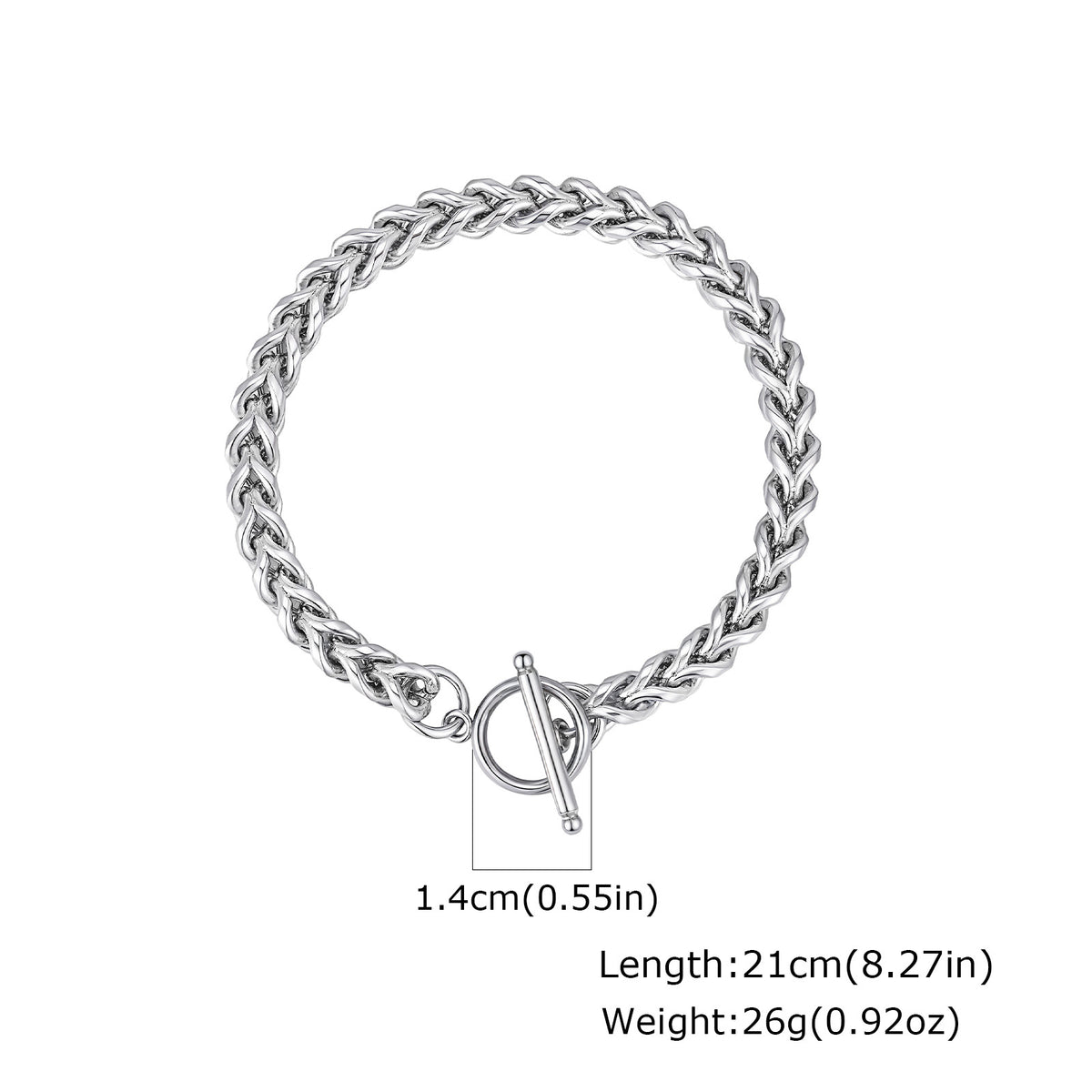 G廠-不鏽鋼酷帥古巴鏈簡約冷淡風單層龍骨鏈OT扣日常疊戴手鍊「BR-1749」25.12-1