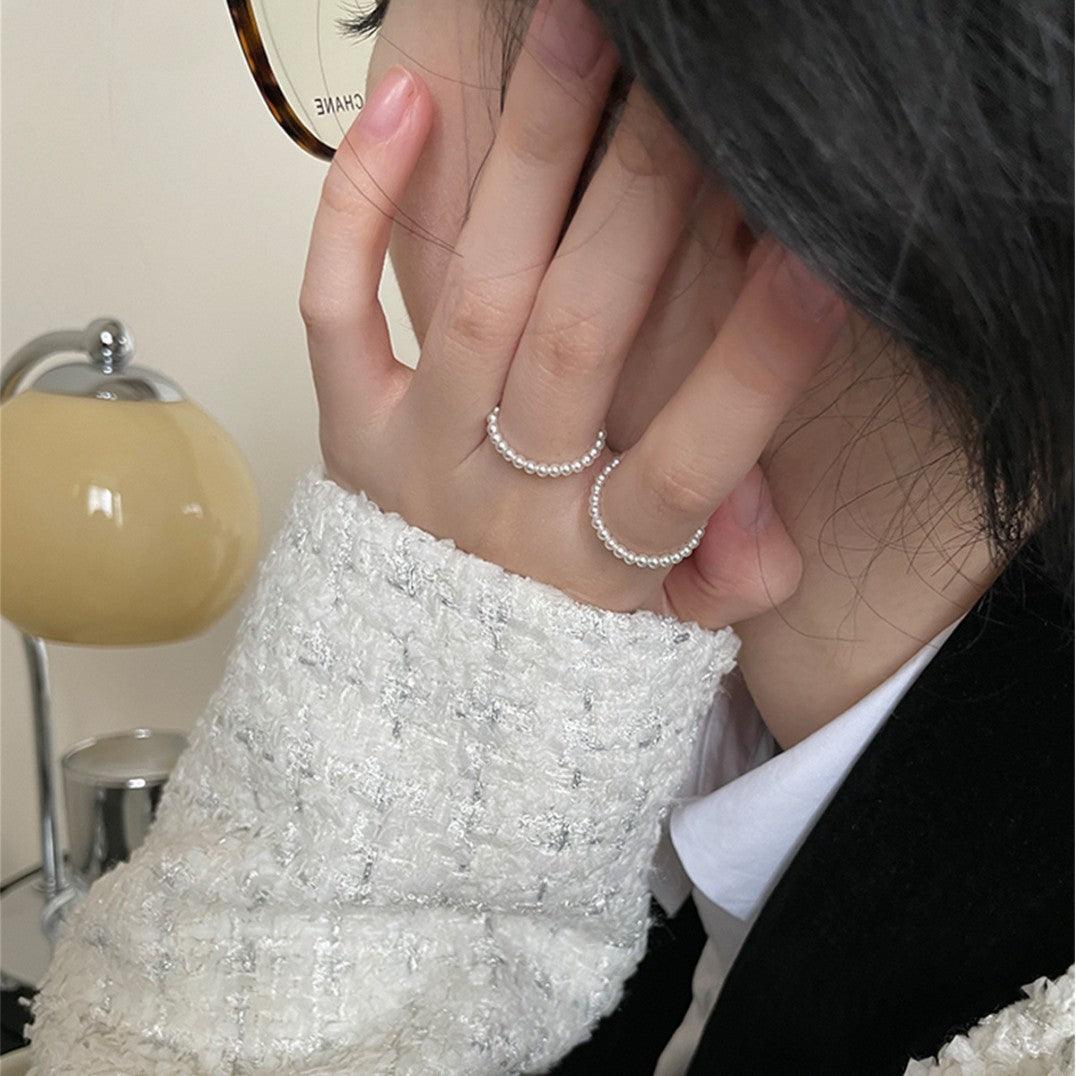 C廠-施家珍珠戒指女輕奢溫柔高級感食指戒個性百搭疊戴指環「JZ-0612」25.04-2
