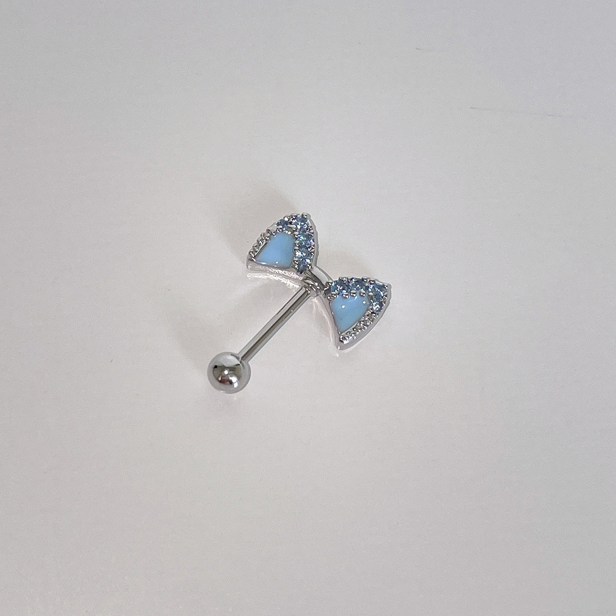 C廠-甜美可愛粉色貓耳耳骨釘女簡約百搭小香風鋯石滴油耳釘秋冬新耳飾「EH-4297」25.12-1