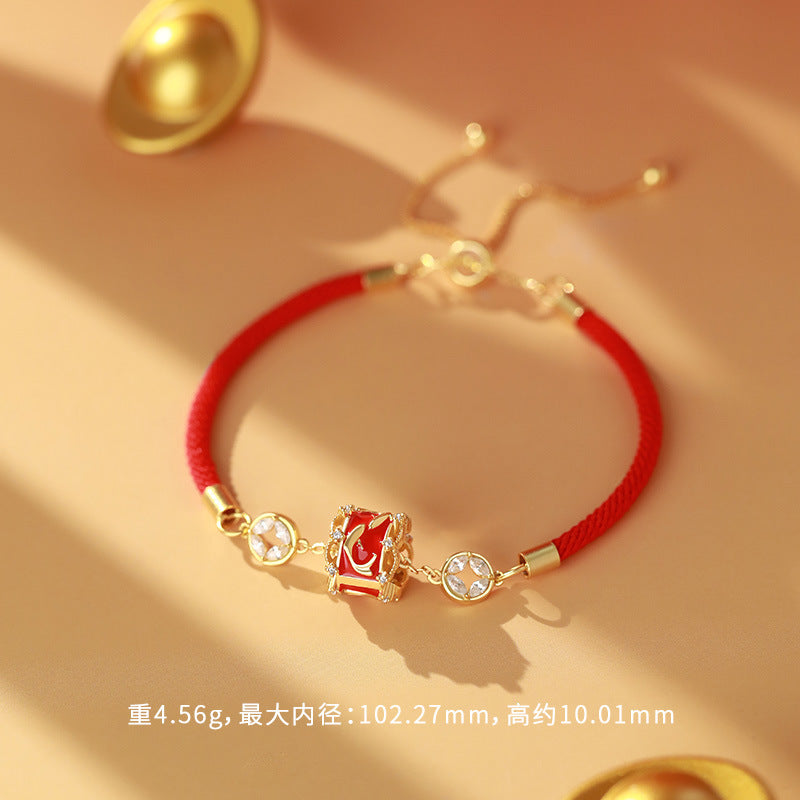 D廠-原創S999足銀轉運錦鯉圓環流蘇項鍊本命年手鍊如意中式首飾「YC3223N_1 YC4597SL_1」25.10-5