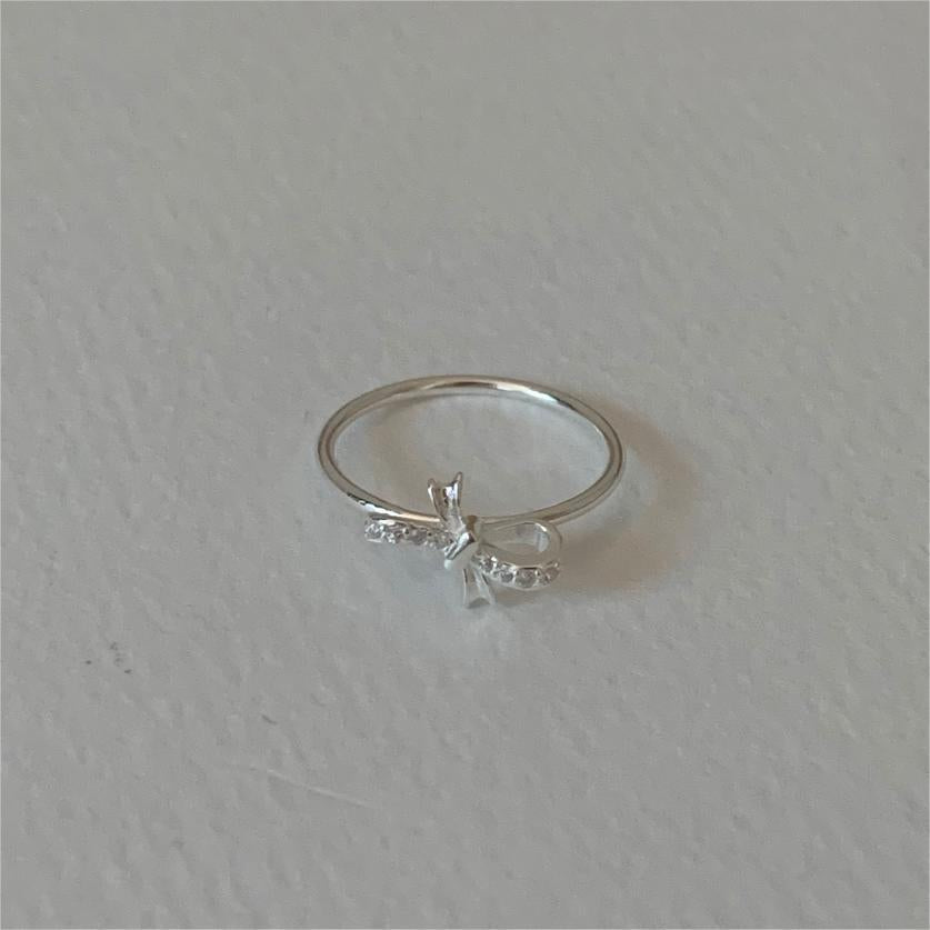 F廠-韓版飾品925純銀蝴蝶結戒指首飾氣質百搭INS小紅書戒指指「J1921」25.11-1