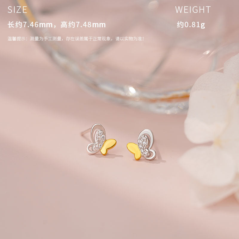 D廠-原創S999足銀蝶翼蛻光系列三件套清新韓風時尚獨特首飾批發「YC3578N_1 YC5064R_1 YC7042E_1」25.05-4