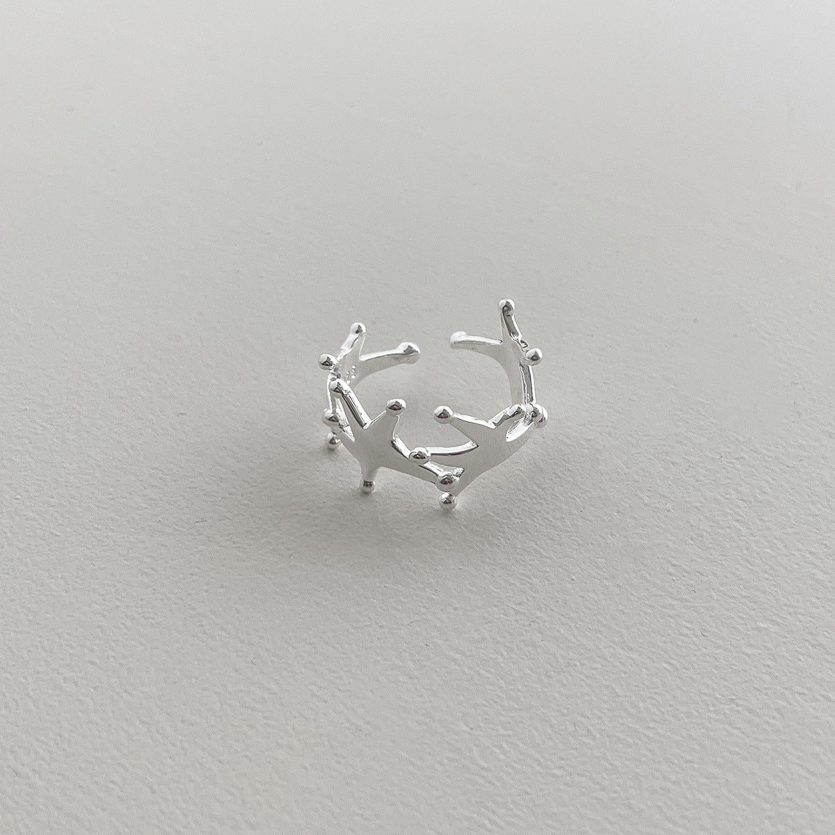 C廠-韓版純銀旋轉星星戒指女復古時尚設計感指環小眾高級感ins食指戒「JZ-0716」25.11-1