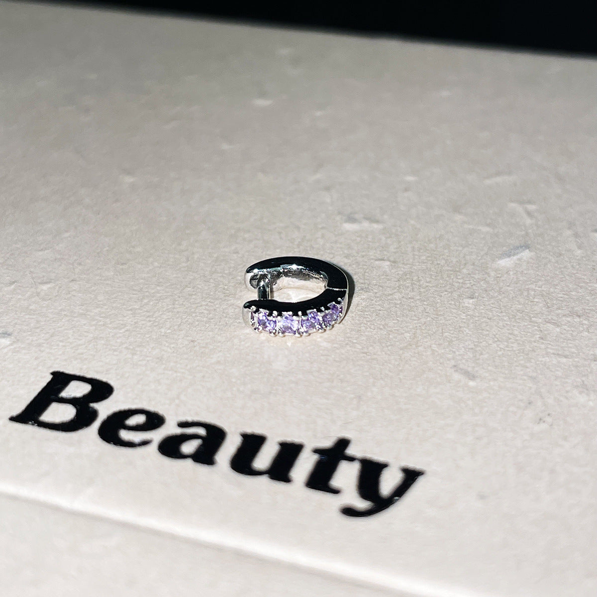 C廠-迷你精緻鈦鋼耳環女甜美多巴胺彩色鋯石耳骨圈小眾設計感高級耳飾「EH-4178」25.10-3