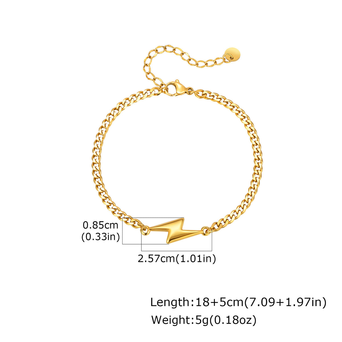 G廠-不鏽鋼六面磨鏈簡約個性情侶飾品鋼色閃電造型手鍊「BR-2620」25.11-1