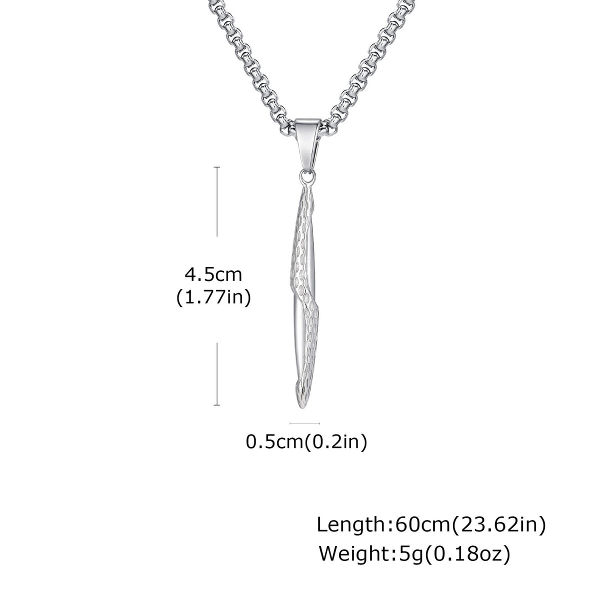 G廠-不鏽鋼跨境錘紋長條吊墜黑色時尚嘻哈風小眾個性飾品「PN-2217」25.11-1