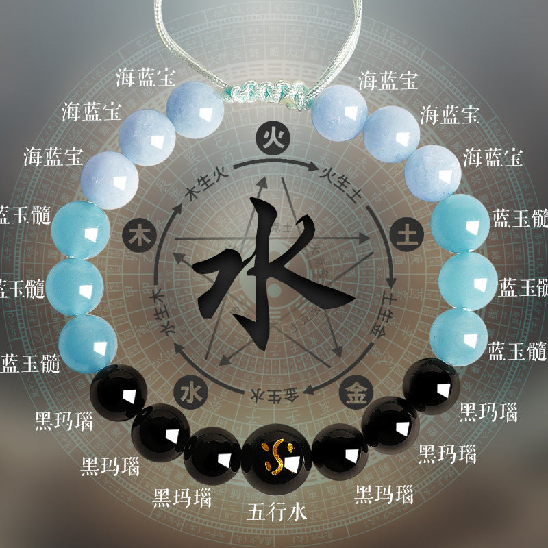 AS廠-普陀山五行補火手鍊女補缺喜用平衡天然水晶紅瑪瑙草莓晶多寶手串「SL6470」25.07-3