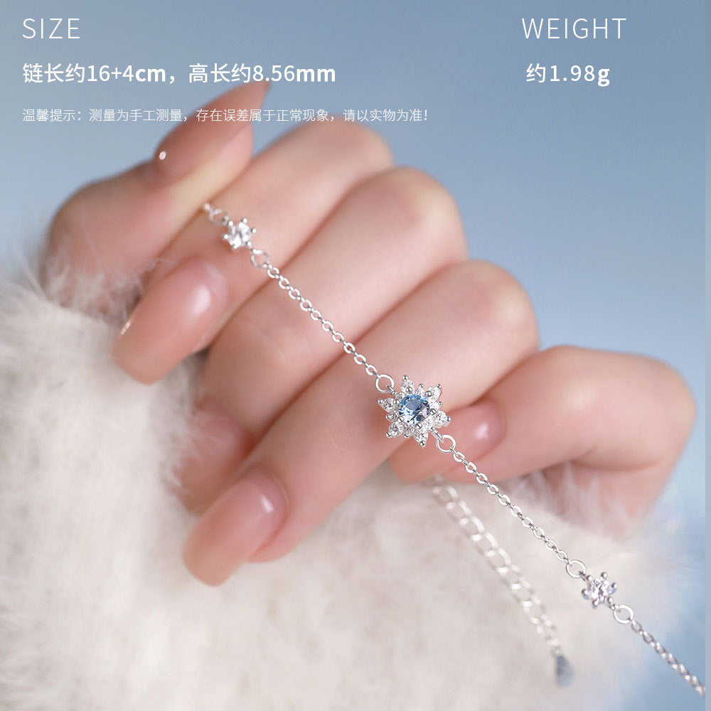 D廠-原創足銀S999雪花鋯石項鍊聖誕耳環時尚輕奢手鍊氣質禮物「YC0938N_1 YC3199R_1 YC4059SL_1」25.12-3