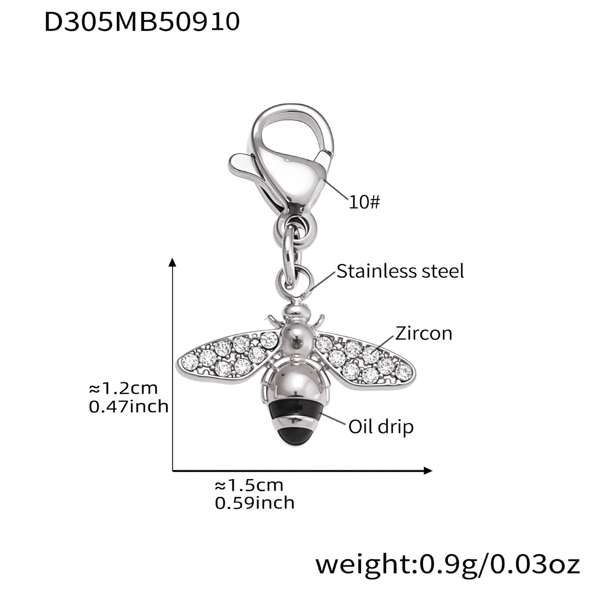B廠-新款不鏽鋼DIY多吊墜小蜜蜂項鍊手鍊腳鏈套裝小眾時尚飾品「TXP392」25.09-3