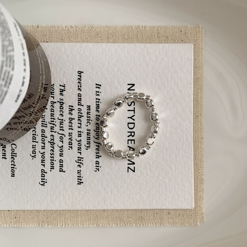 C廠-古風宮廷風葫蘆繡球愛心錢幣大象吉祥淡水珍珠彈力S925純銀戒指「RA」25.11-4