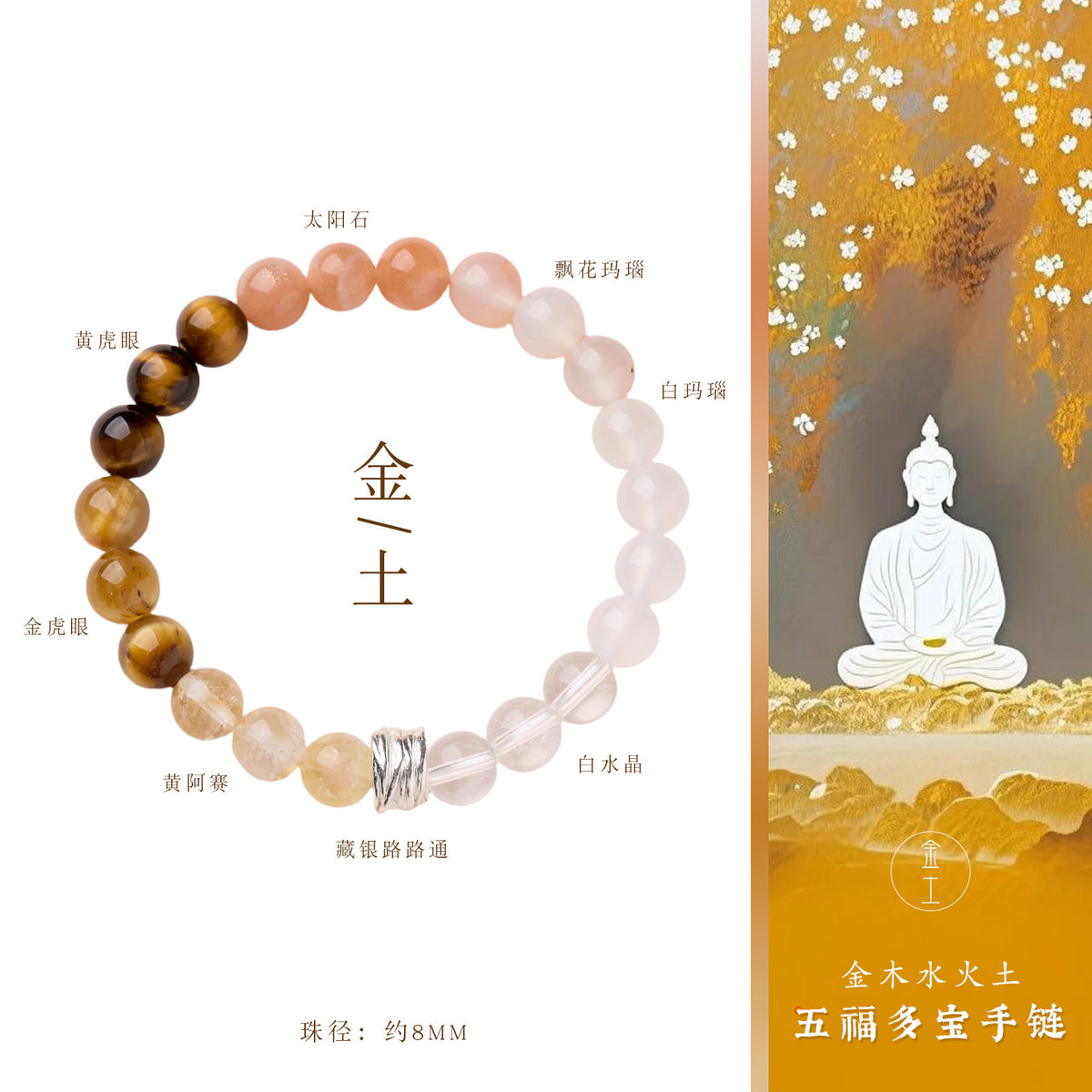 AS廠-五行手串設計款能量藏銀路路通多寶金木水火土多寶瑪瑙水晶手鍊「XL081X206」25.08-5