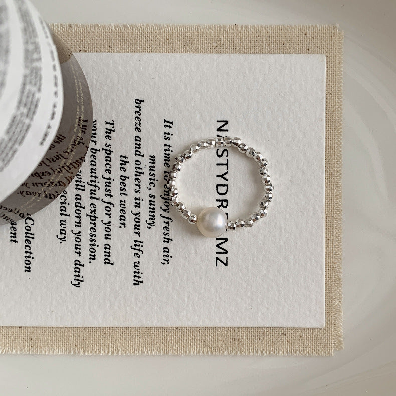 C廠-古風宮廷風葫蘆繡球愛心錢幣大象吉祥淡水珍珠彈力S925純銀戒指「RA」25.11-4