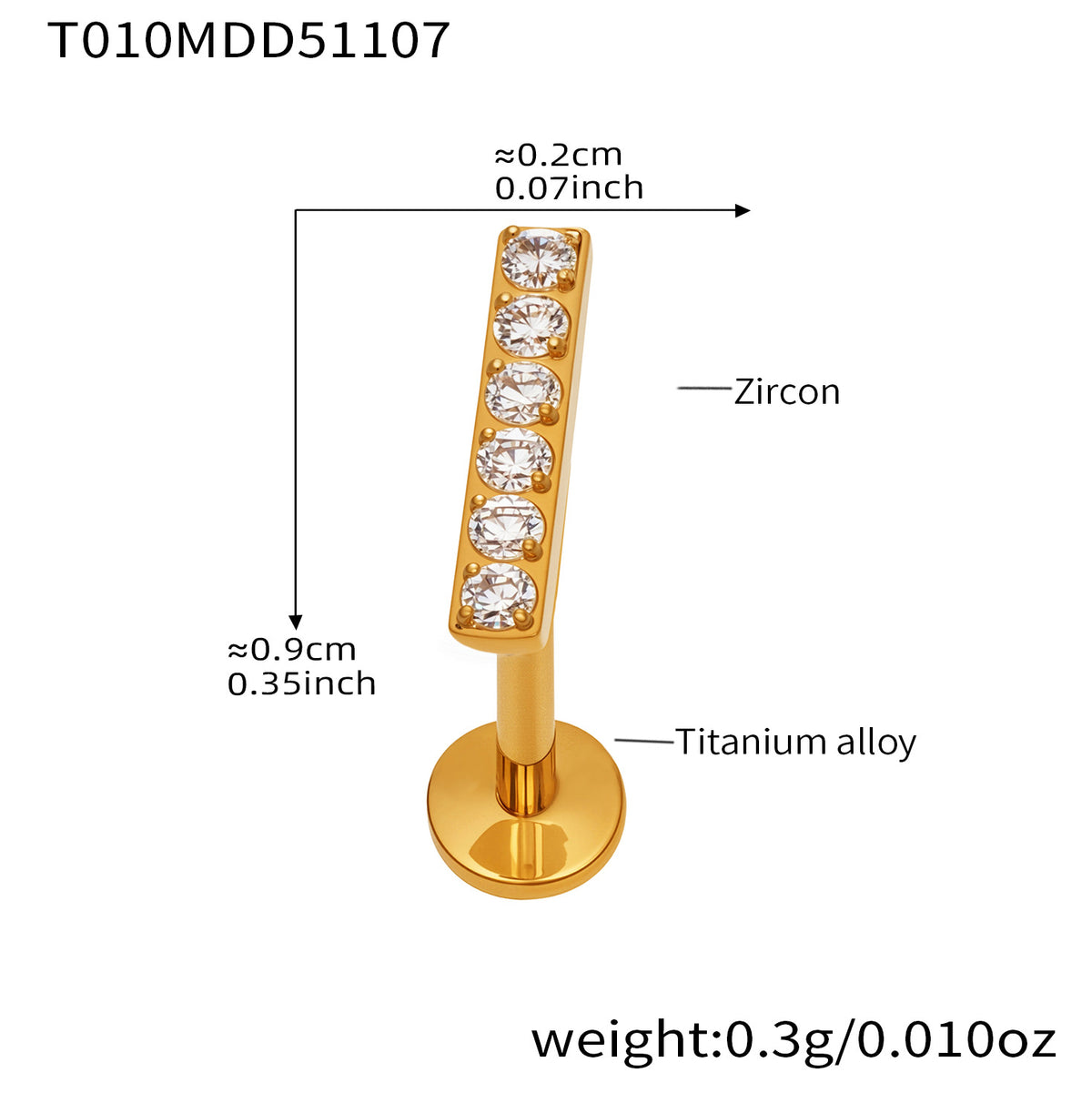 B廠-撒旦的孩子美人魚穿刺唇釘女鈦合釘甜酷辣妹唇環鈦合金飾品「T009」25.11-2