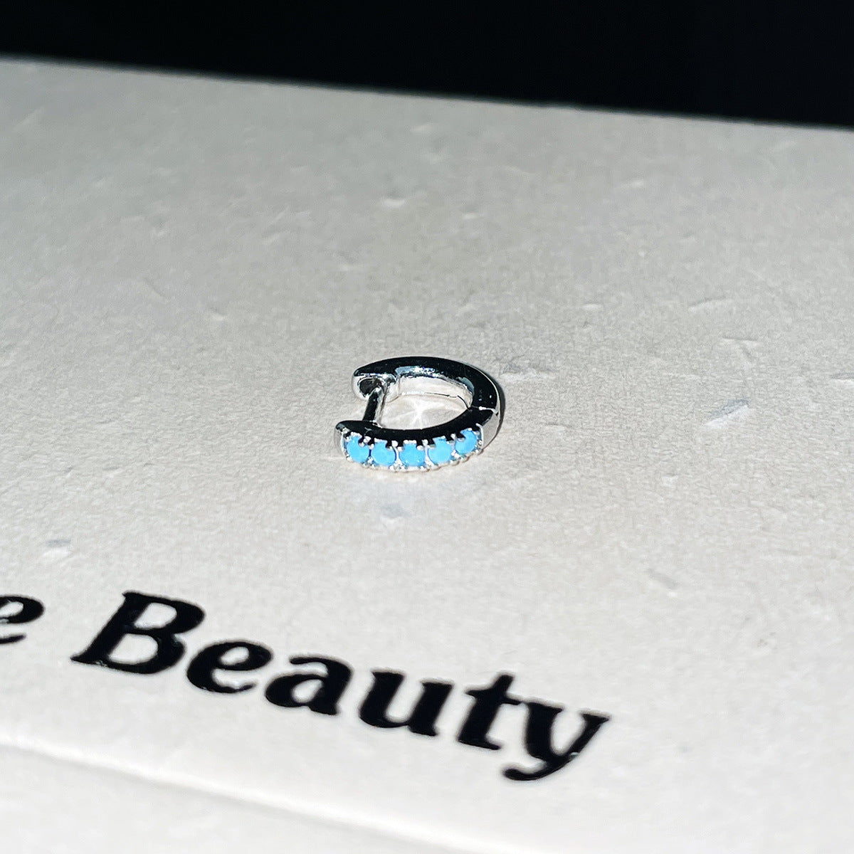 C廠-迷你精緻鈦鋼耳環女甜美多巴胺彩色鋯石耳骨圈小眾設計感高級耳飾「EH-4178」25.10-3