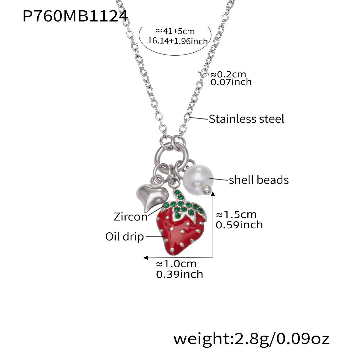 B廠-不鏽鋼DIY多配件鑲嵌鋯石海馬吊墜鎖骨項鍊鍍18k真金歐美時尚飾品「P755」25.11-4