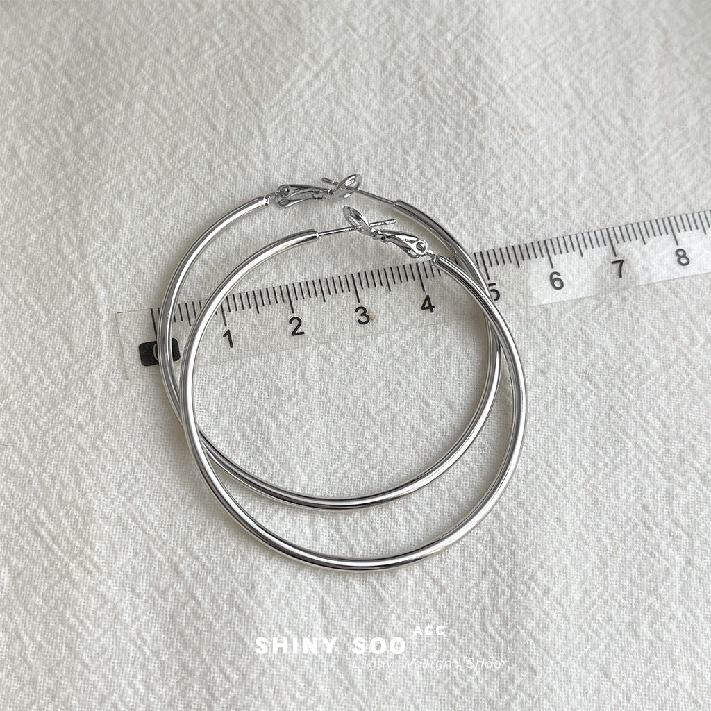 A廠-極簡主義時尚高級感簡約圓圈大耳環個性小眾ins冷淡風耳飾女 工廠「7120-7131」25.11-3