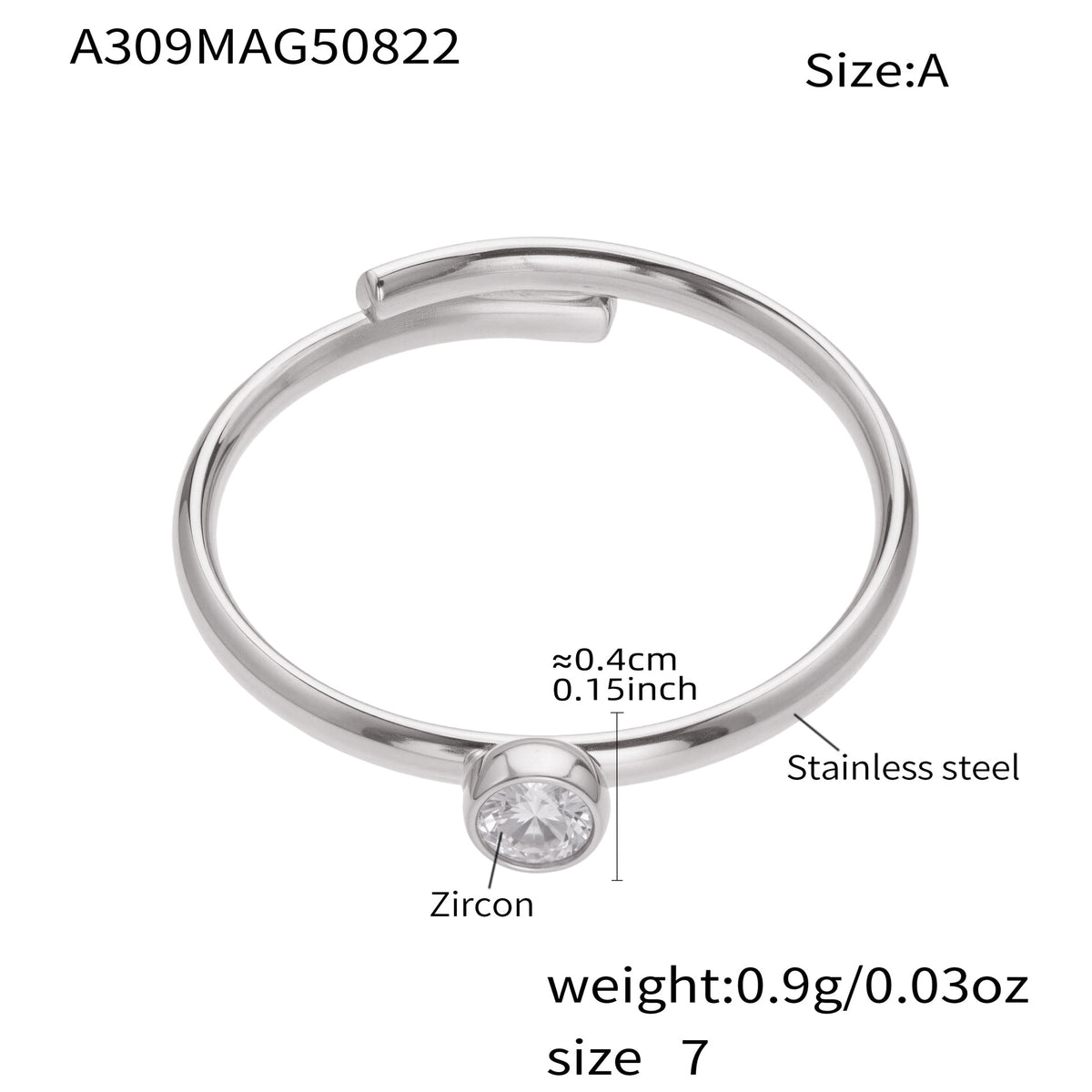 B廠-超閃5A鋯石小鑽尾戒三件套戒指不鏽鋼18k鍍金飾品跨境rings「A309-A312-A313」25.09-4