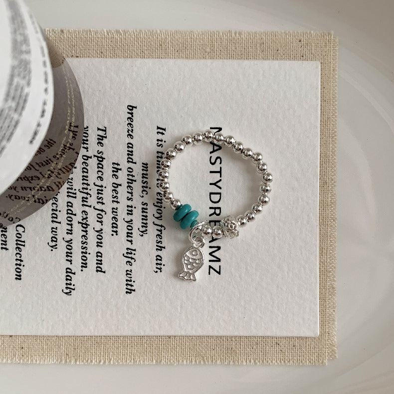 C廠-古風宮廷風葫蘆繡球愛心錢幣大象吉祥淡水珍珠彈力S925純銀戒指「RA」25.11-4