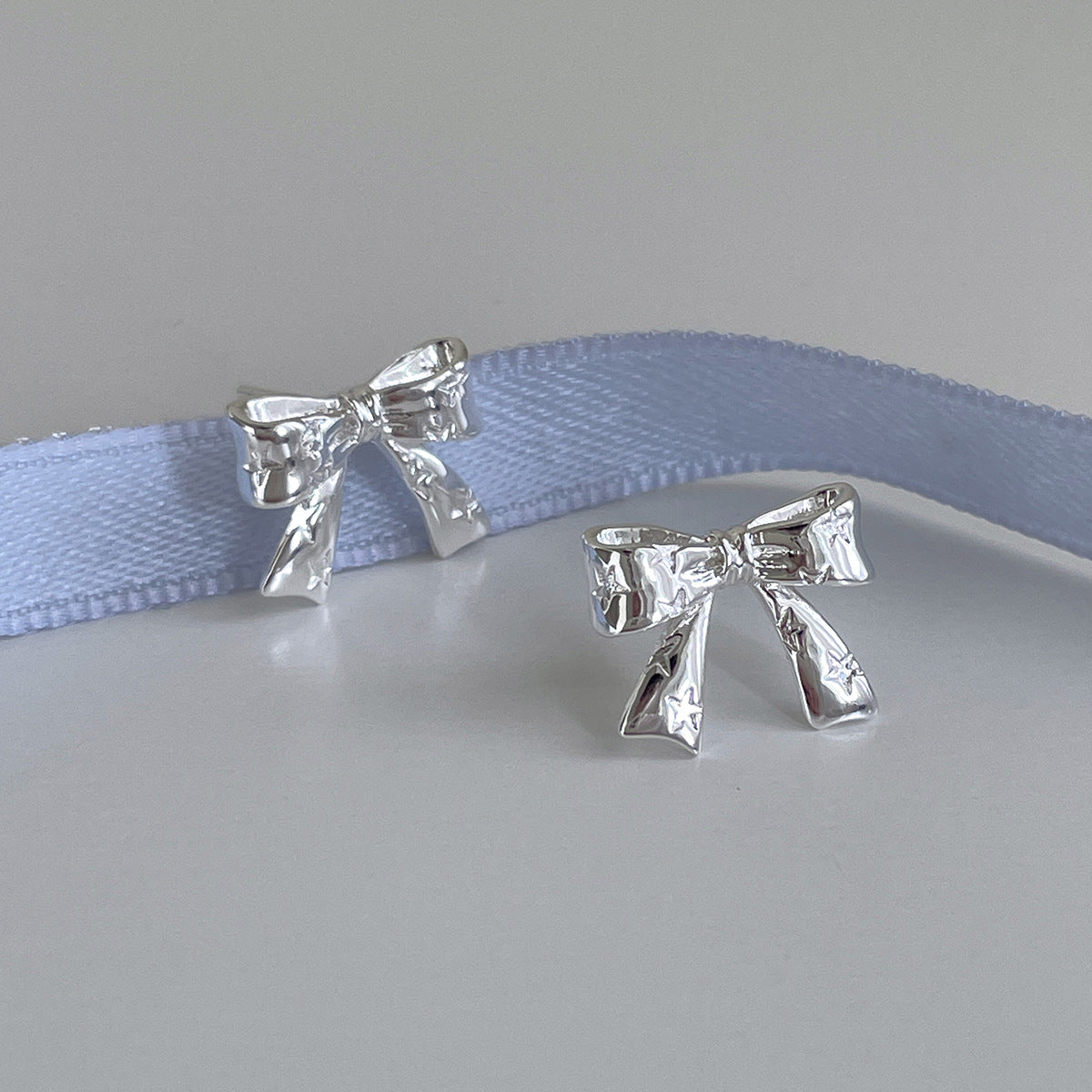 C廠-925銀針小香風蝴蝶結耳釘女精緻百搭韓系ins風耳環高級感秋冬耳飾「EH-4334」25.11-4