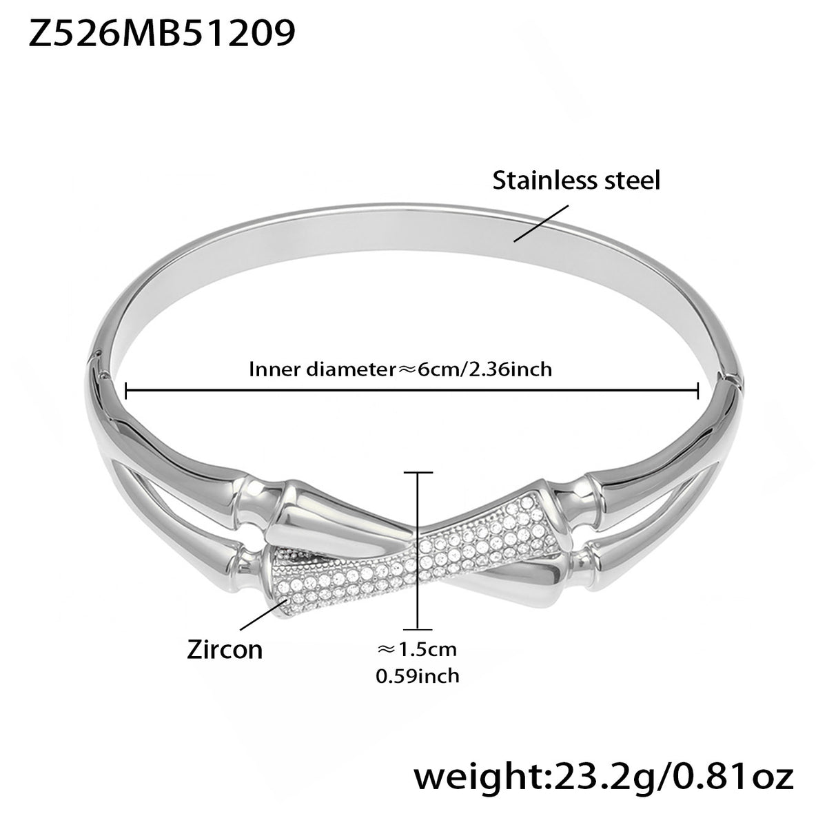 B廠-不鏽鋼超閃5A鋯石卡扣手鐲鍍18k真金歐美跨境INS時尚百搭女士手環「Z525-Z527」25.12-3