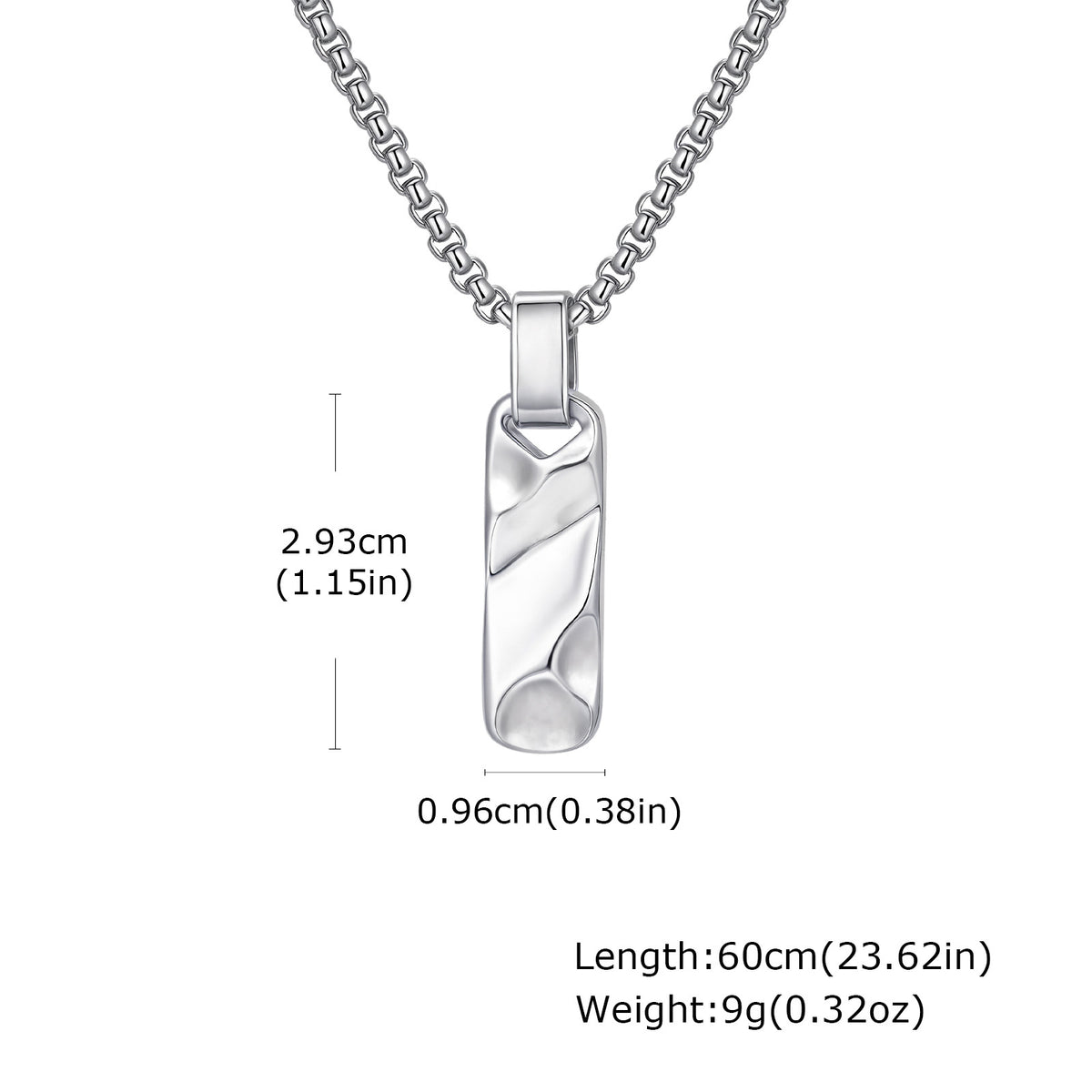 G廠-不鏽鋼立體長方條小眾設計感幾何吊墜男女首飾「PN-2272」25.12-2