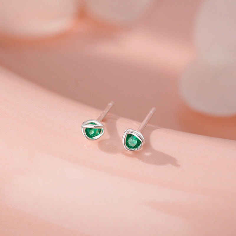 D廠-足銀S999線團耳釘簡約幾何多巴胺新款溫柔輕奢小眾個性耳飾批發「YC10043E」25.12-1