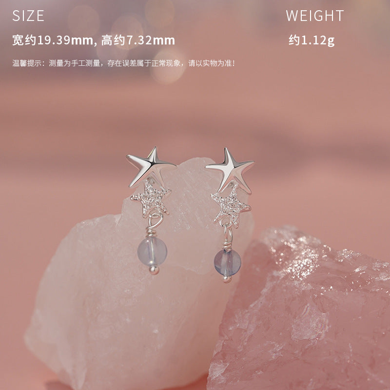 D廠-原創S999足銀海星之韻系列三件式清新夏季文藝精緻鎖骨鏈批發「YC6668E_1」25.04-3