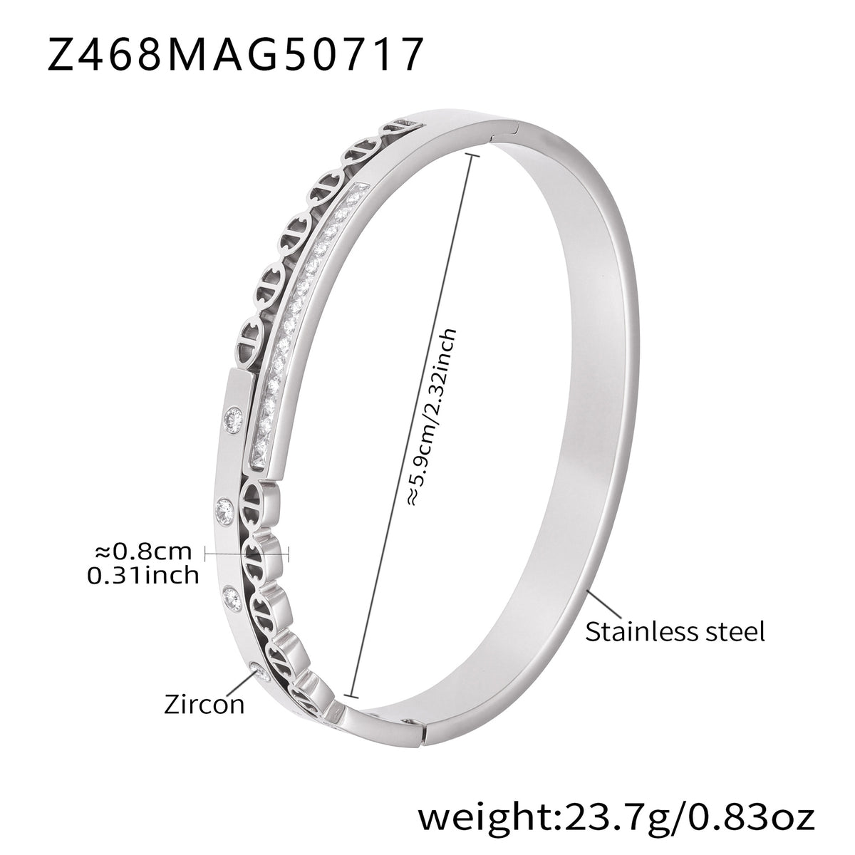 B廠-滿天星鋯石精緻排鑽手鐲不鏽鋼18K金女生小眾輕奢感手環女「Z467-Z468」25.07-4