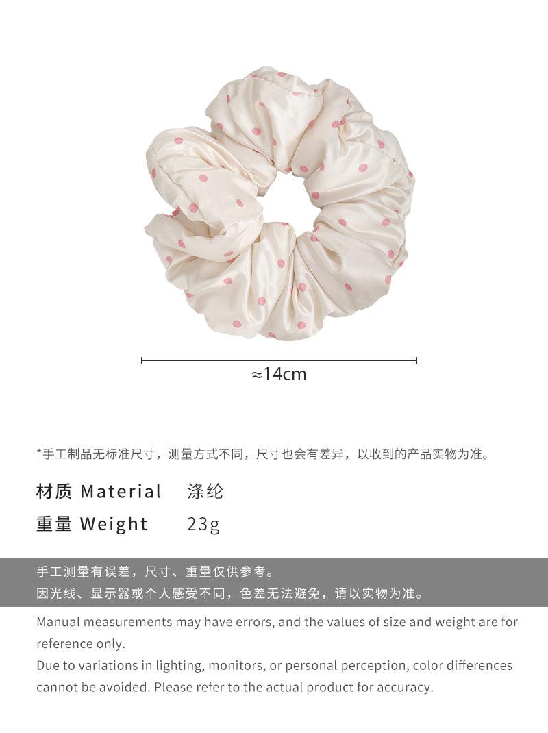 E廠-枕頭甜美系髮圈波點純色柔軟填充髮圈百搭大腸髮圈扎頭髮簡約髮飾「26622」25.03-2