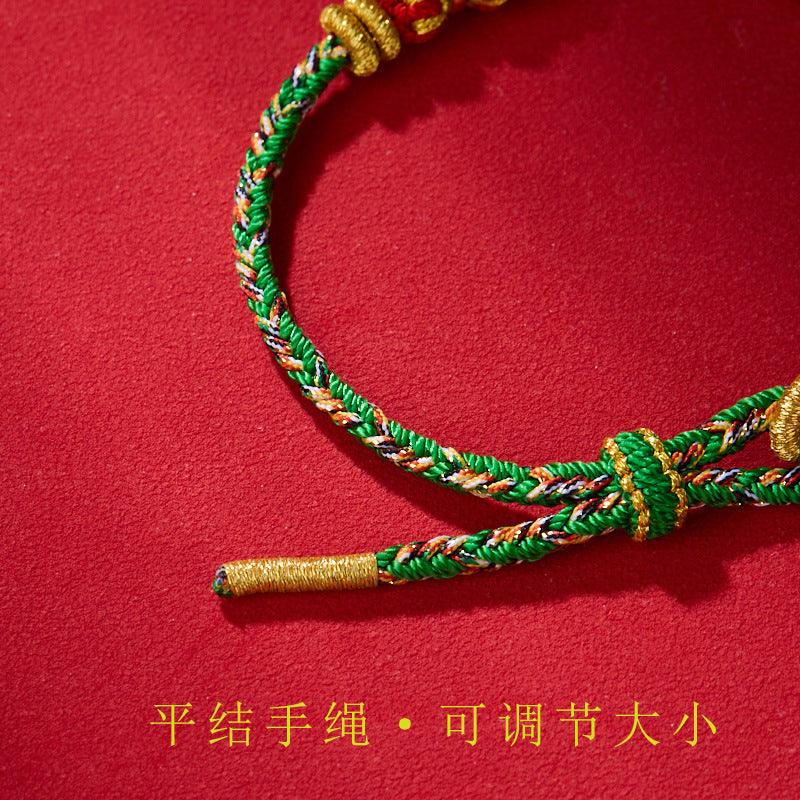 AS廠-2025蛇年男女紅繩本命佛投影石楞嚴咒六字真言十二生肖守護神手繩「ZL10128」25.03-3