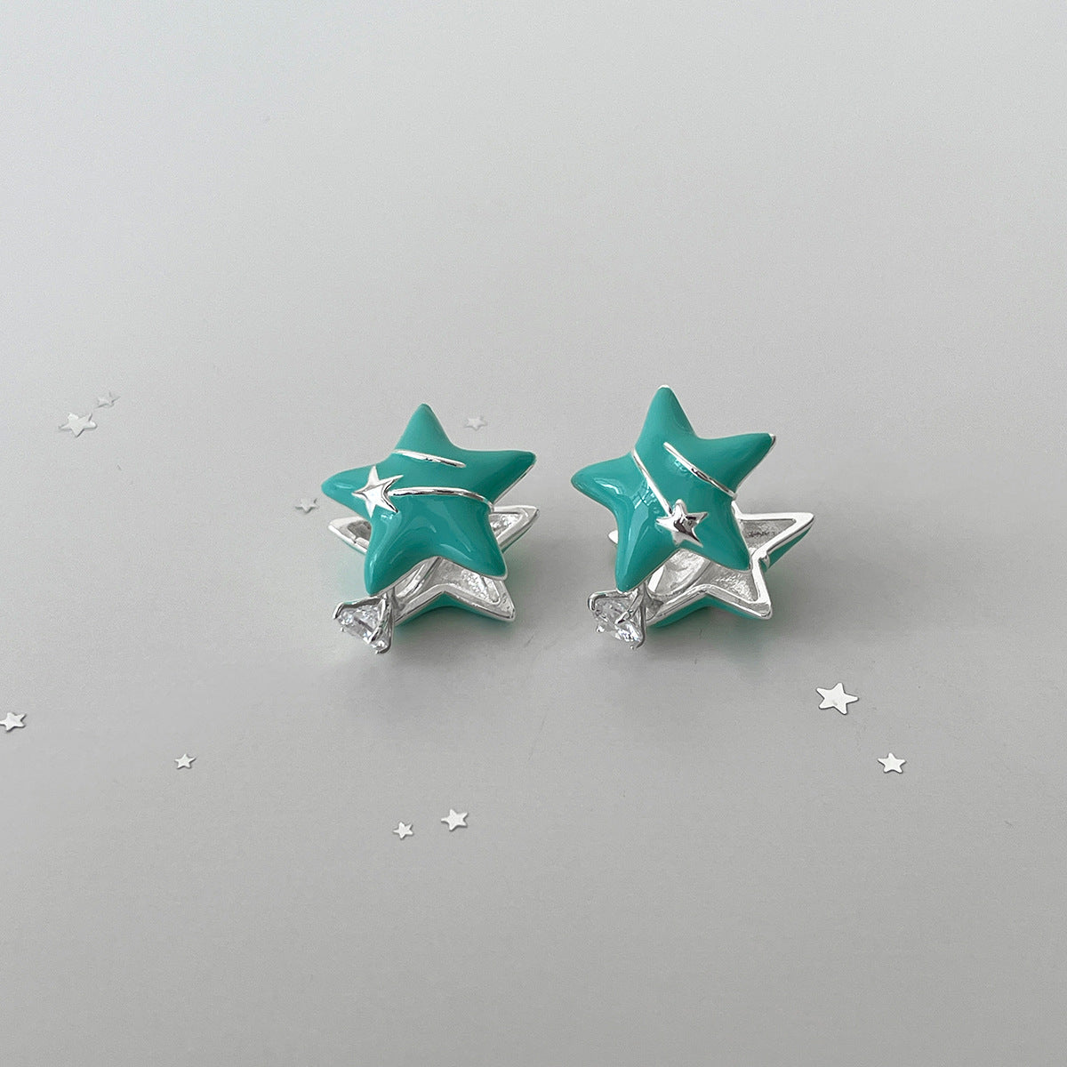C廠-輕奢度假風滴釉海星耳夾女簡約日常高級感甜酷風耳環精緻百搭耳飾「EH-4115」25.11-2